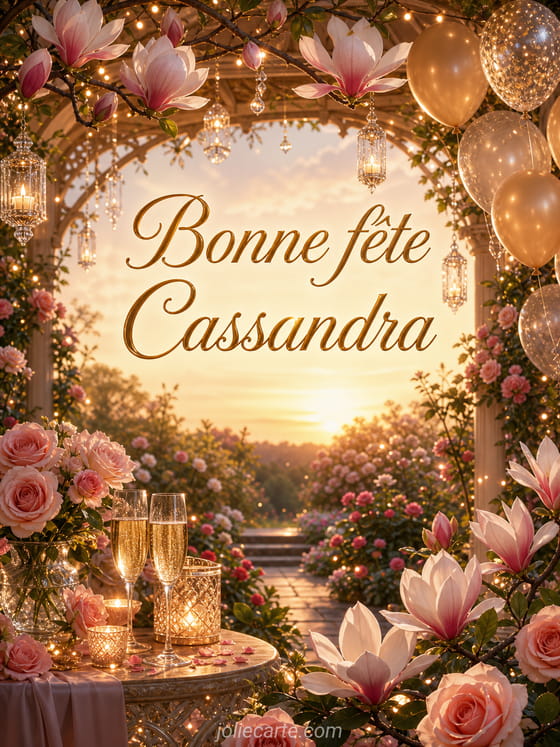 Carte bonne fĂȘte Cassandra