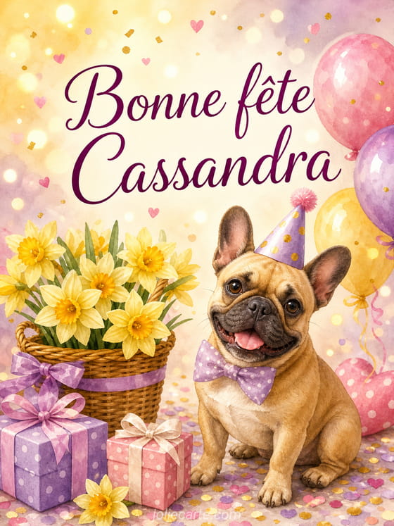Carte bonne fĂȘte Cassandra
