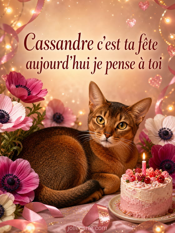 Carte bonne fête Cassandre