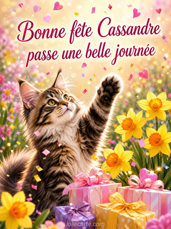Carte bonne fête Cassandre