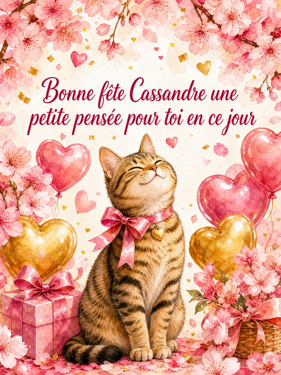 Carte bonne fête Cassandre