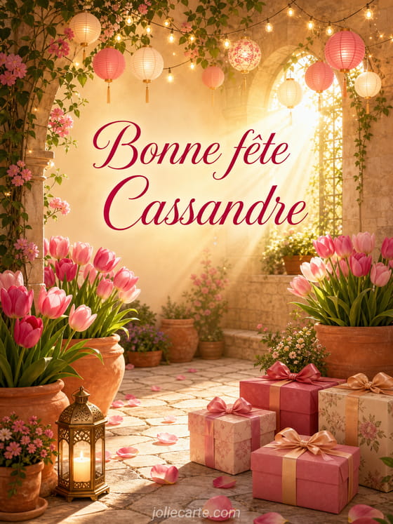 Carte bonne fête Cassandre