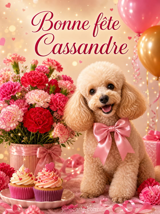 Carte bonne fête Cassandre