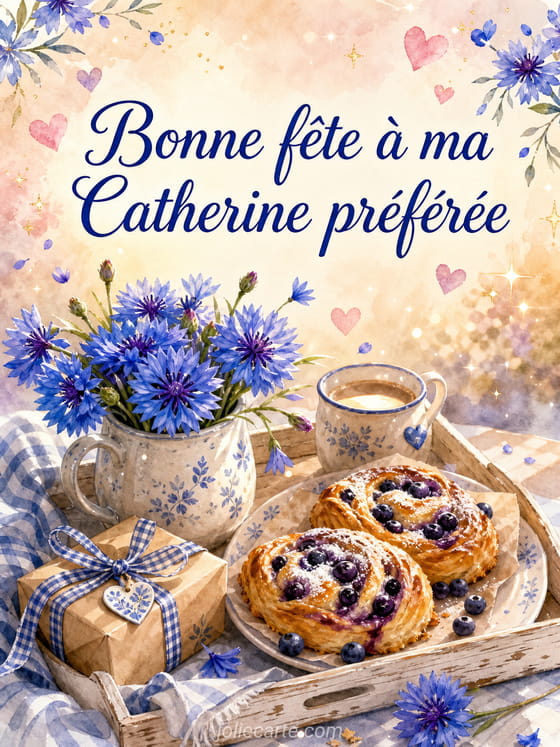Carte bonne fête Catherine