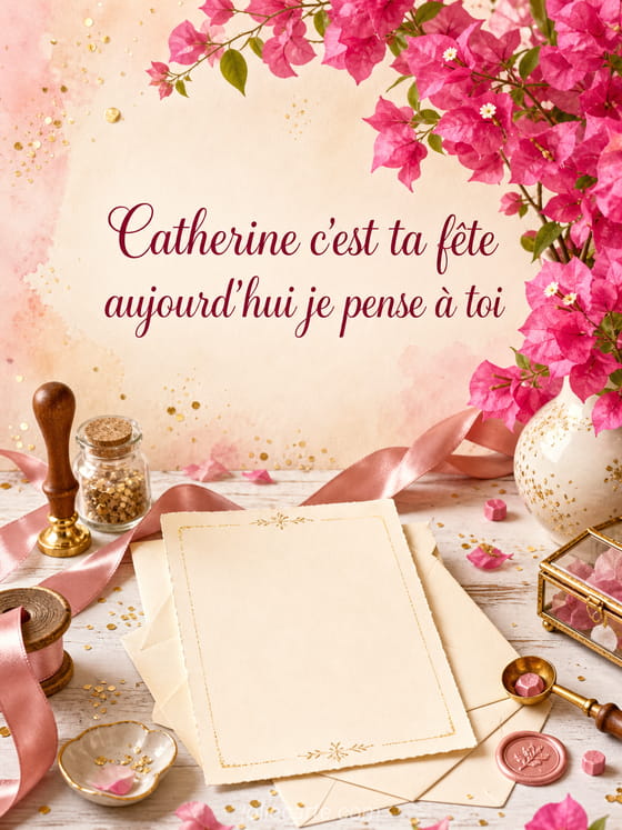 Carte bonne fête Catherine