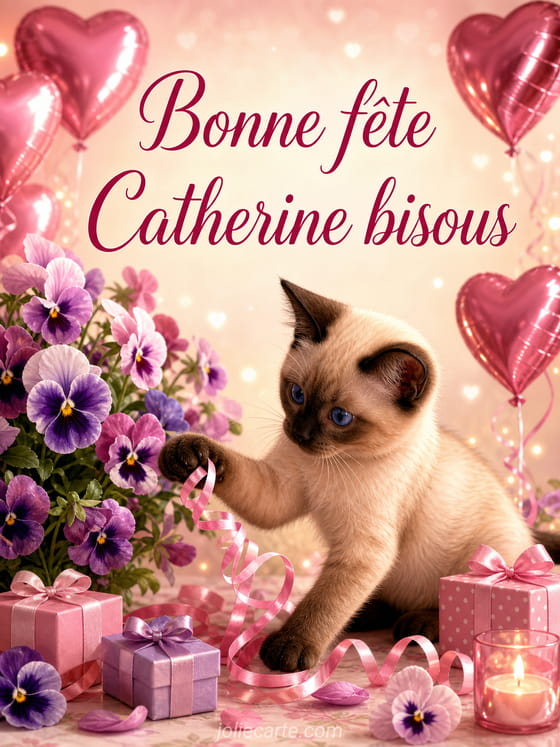 Carte bonne fête Catherine