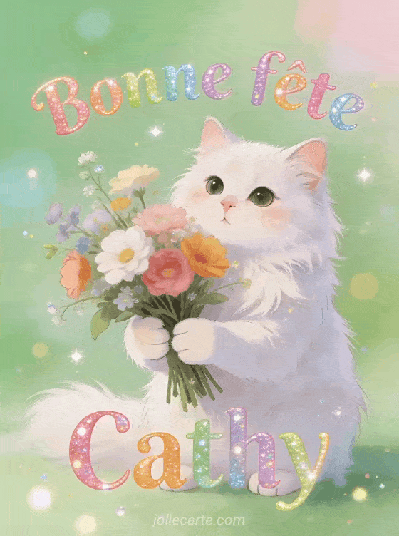 Bonne fête Cathy - Bonne fete cathy chat