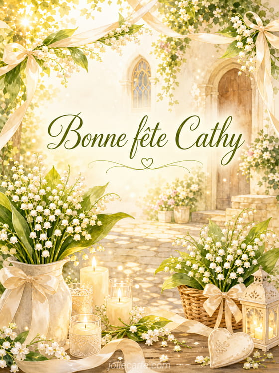 Carte bonne fĂȘte Cathy