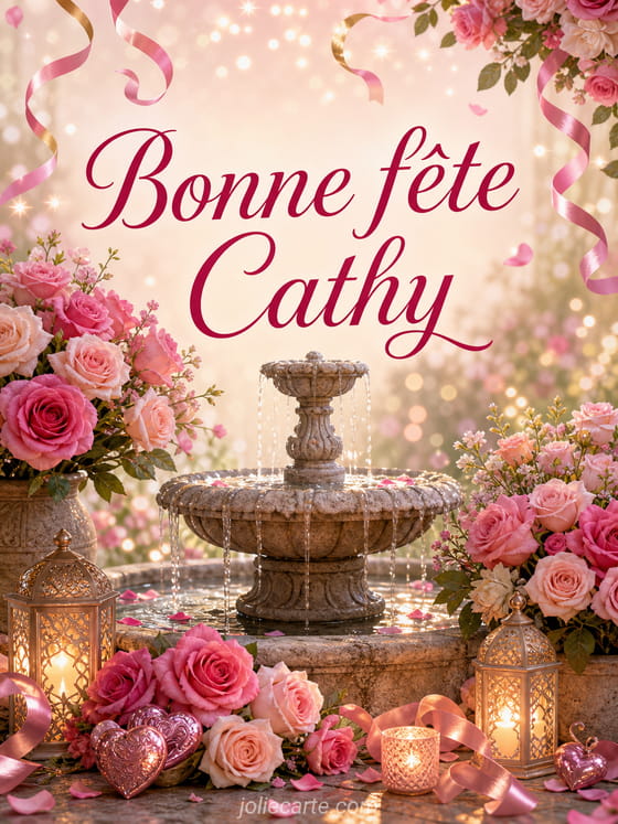 Carte bonne fĂȘte Cathy