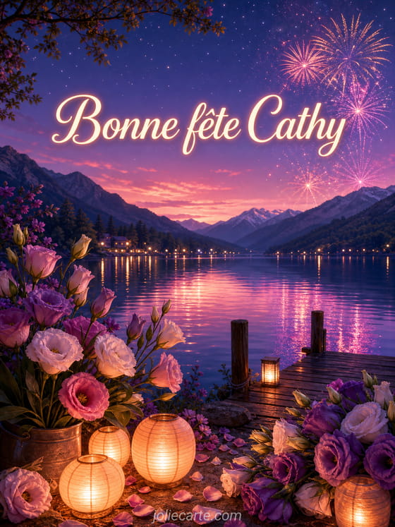 Carte bonne fĂȘte Cathy