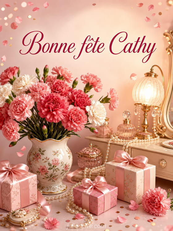 Carte bonne fĂȘte Cathy