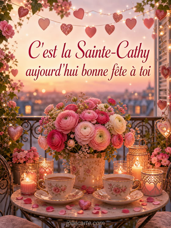 Carte bonne fĂȘte Cathy
