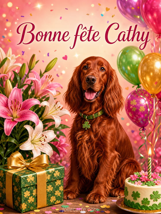 Carte bonne fĂȘte Cathy