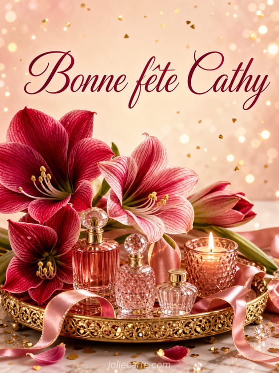 Carte bonne fĂȘte Cathy