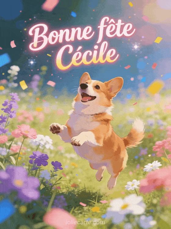 Bonne fête Cecile - Cecile gif bonne fete gratuit