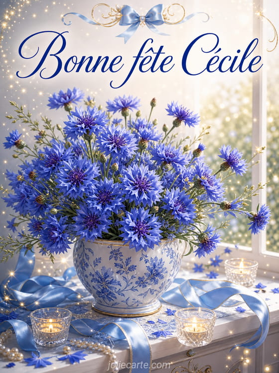 Carte bonne fête Cécile
