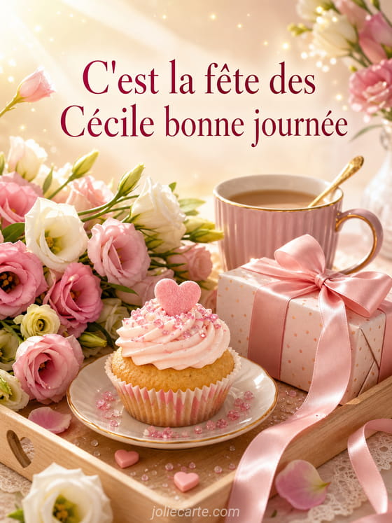 Carte bonne fête Cécile