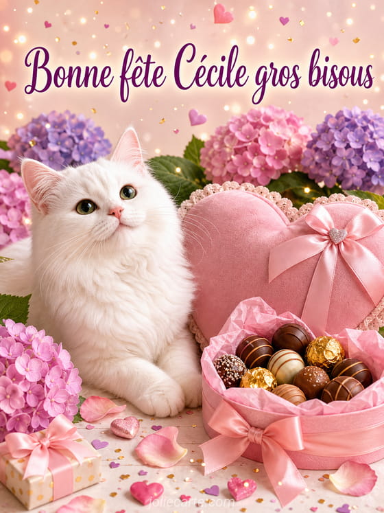 Carte bonne fête Cécile
