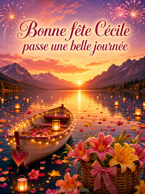 Carte bonne fête Cécile