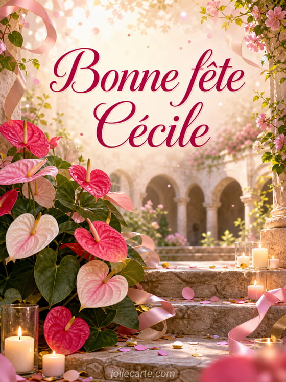 Carte bonne fête Cécile