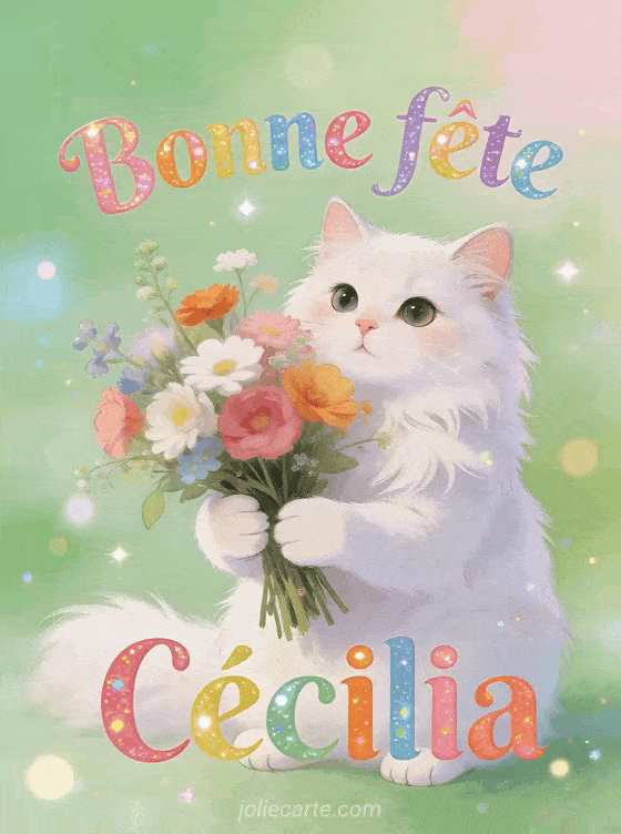 Bonne fête Cecilia - Bonne fete cecilia chat