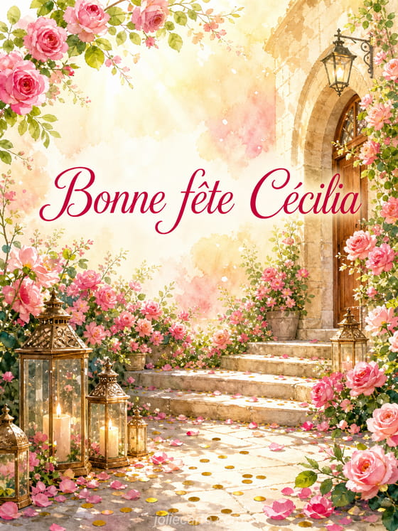Carte bonne fĂȘte CĂ©cilia