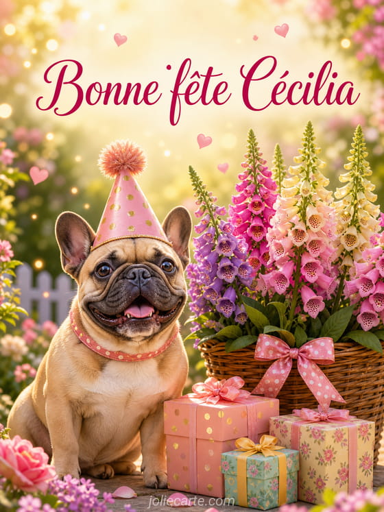 Carte bonne fĂȘte CĂ©cilia