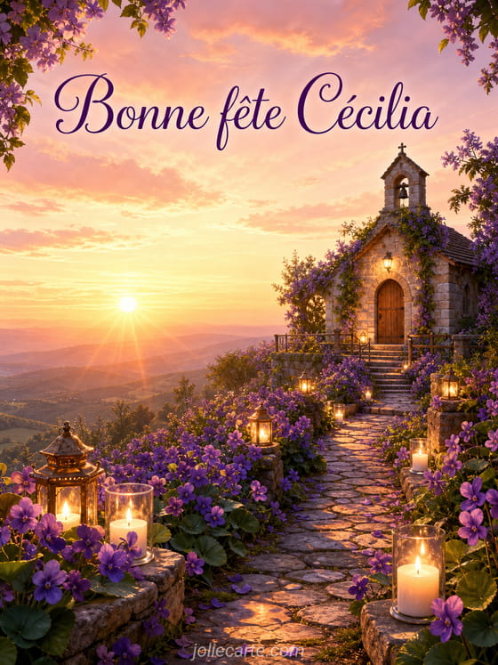 Carte bonne fĂȘte CĂ©cilia