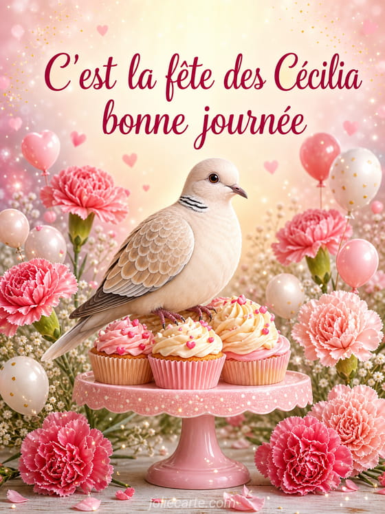 Carte bonne fĂȘte CĂ©cilia