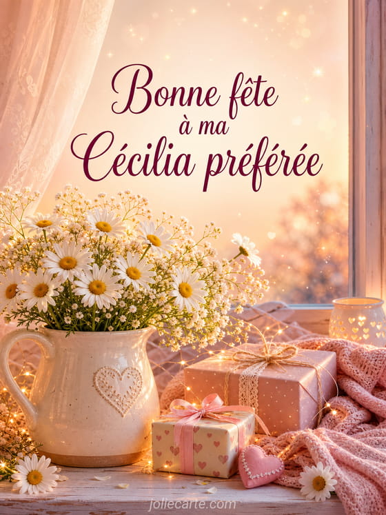 Carte bonne fĂȘte CĂ©cilia