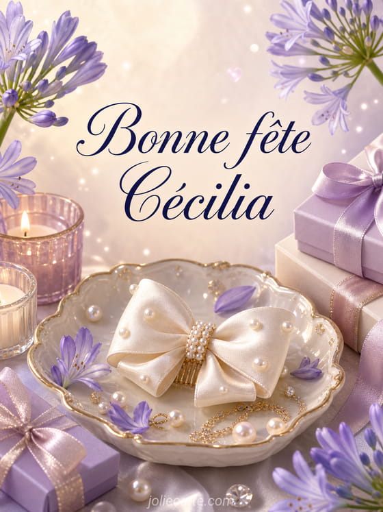 Carte bonne fĂȘte CĂ©cilia