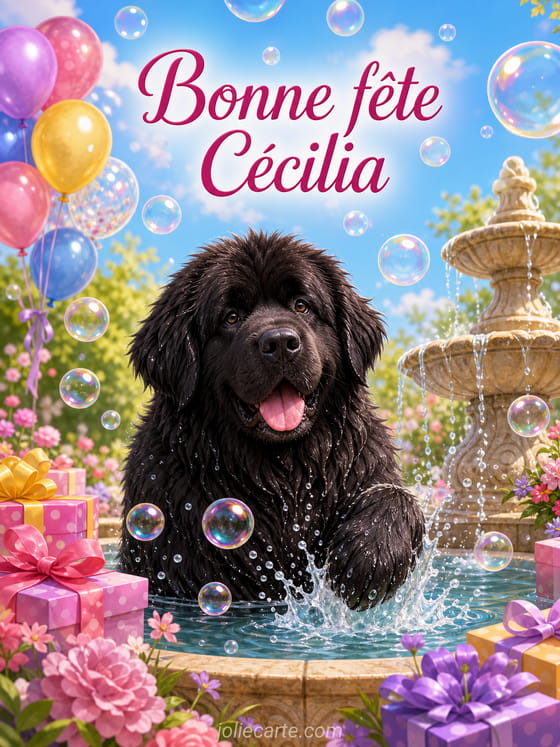 Carte bonne fĂȘte CĂ©cilia