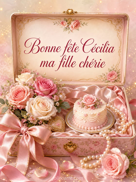 Carte bonne fĂȘte CĂ©cilia