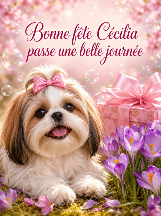 Carte bonne fĂȘte CĂ©cilia