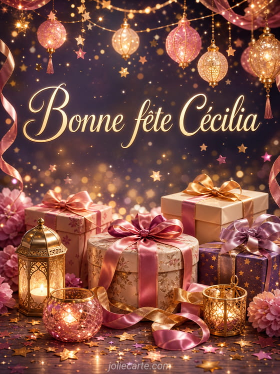 Carte bonne fĂȘte CĂ©cilia