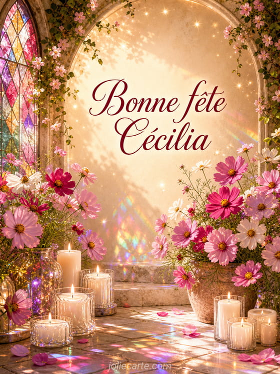 Carte bonne fĂȘte CĂ©cilia