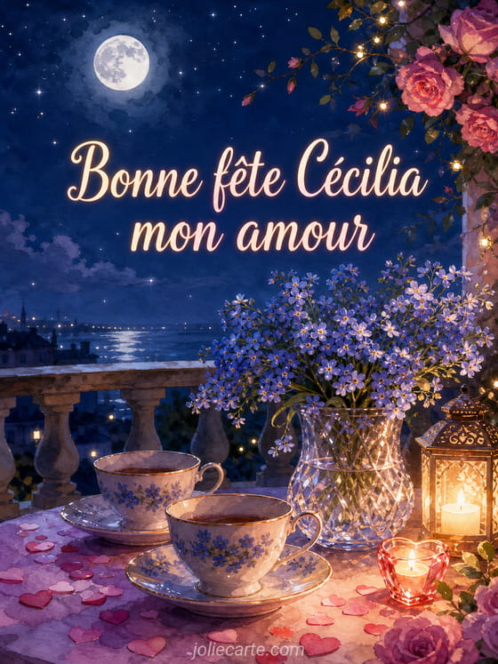 Carte bonne fĂȘte CĂ©cilia