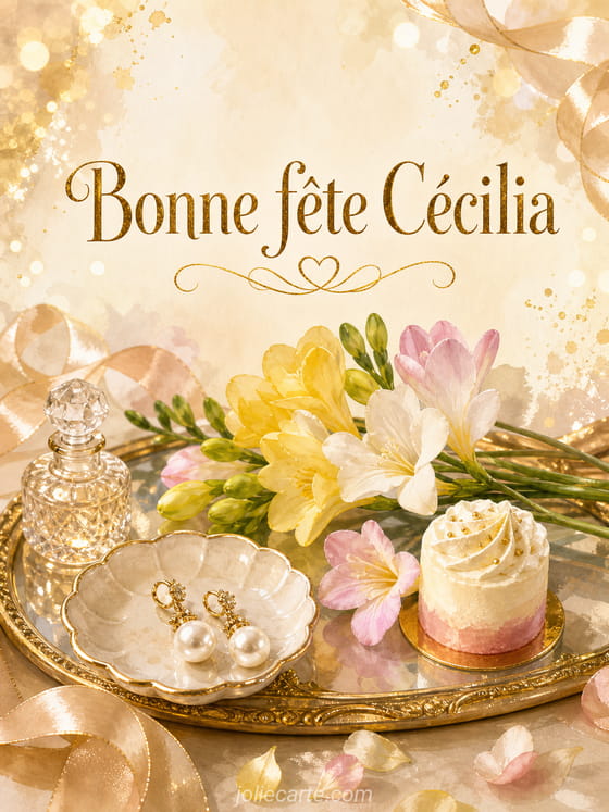 Carte bonne fĂȘte CĂ©cilia