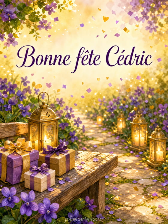 Carte bonne fête Cédric