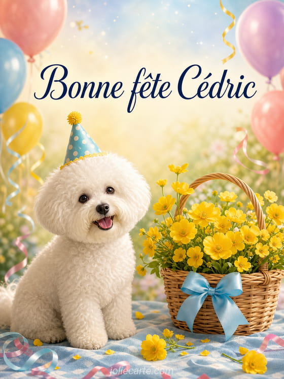 Carte bonne fête Cédric
