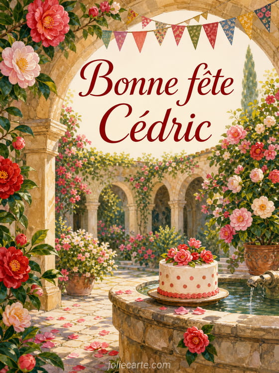 Carte bonne fête Cédric