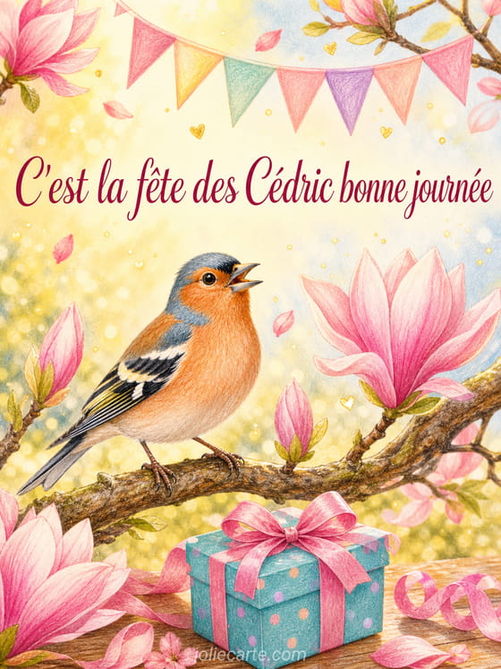Carte bonne fête Cédric