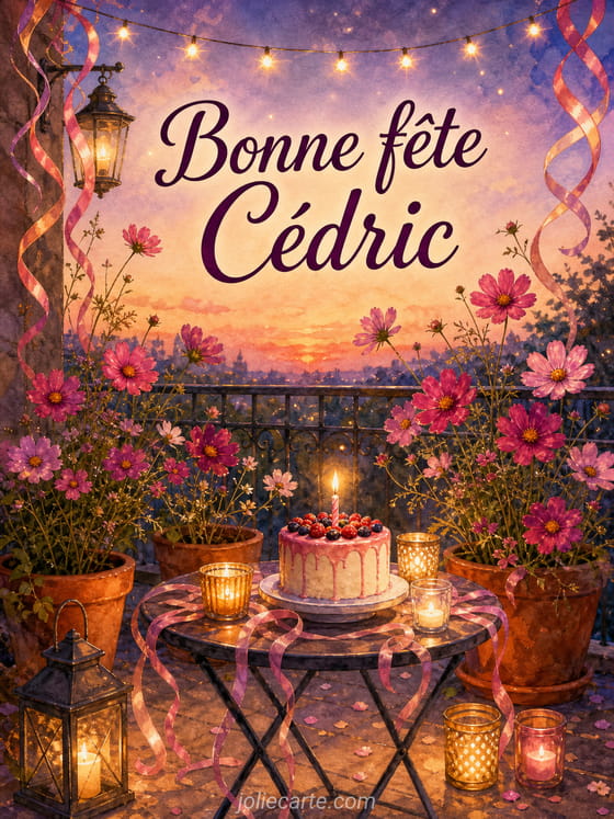 Carte bonne fête Cédric