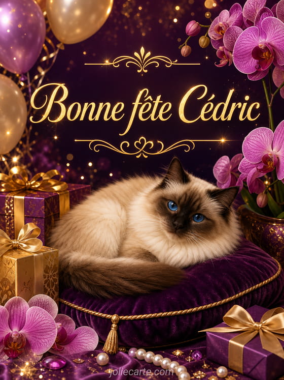 Carte bonne fête Cédric