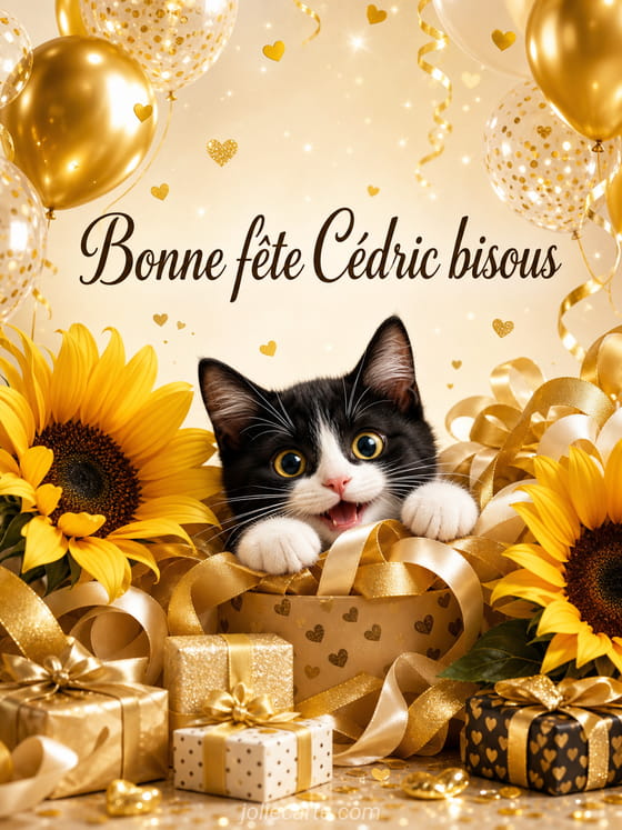 Carte bonne fête Cédric