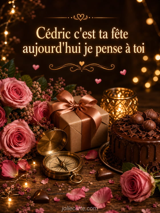 Carte bonne fête Cédric