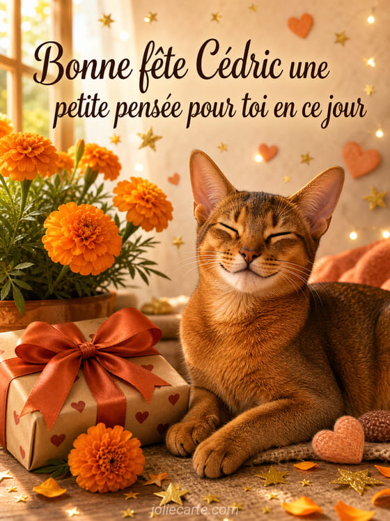Carte bonne fête Cédric