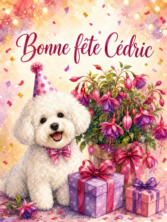Carte bonne fête Cédric