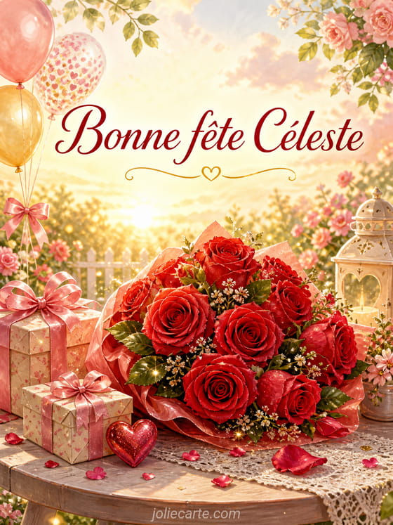Carte bonne fête Céleste