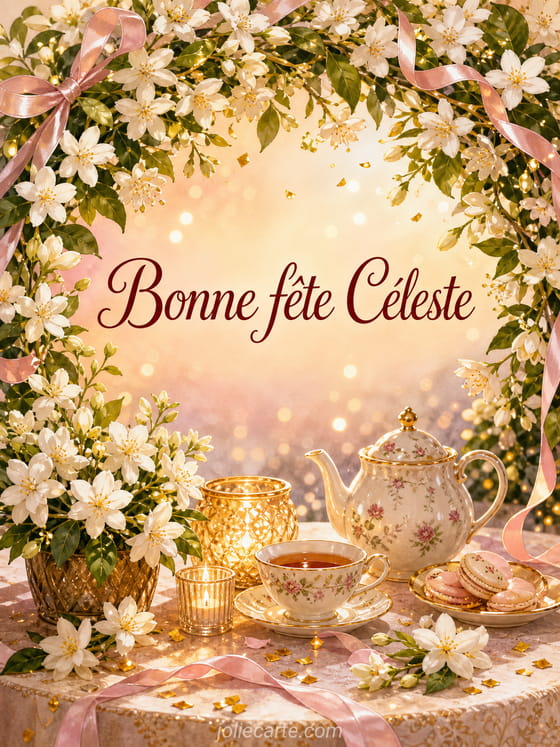 Carte bonne fête Céleste